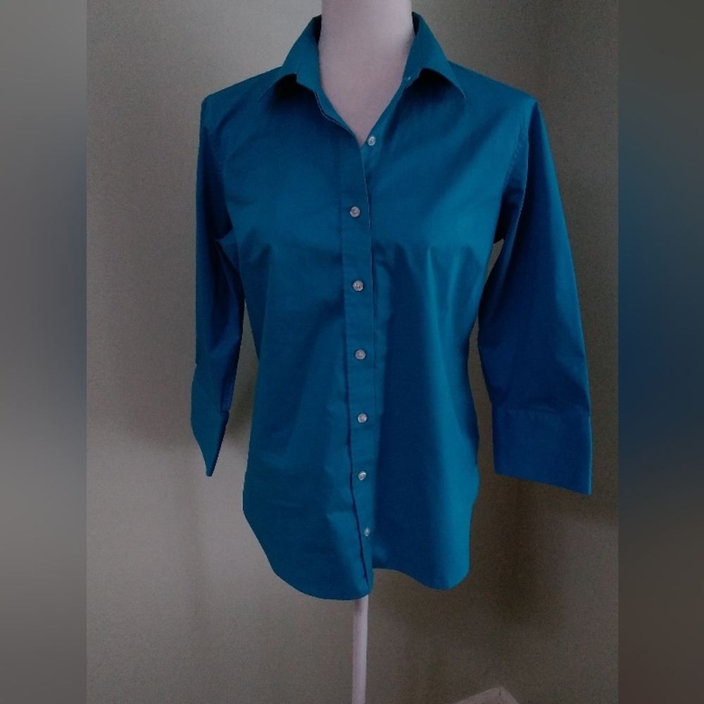 Lands' End Turquoise Women's Blouse